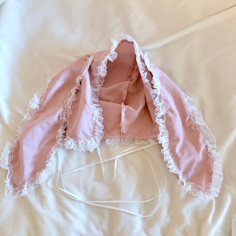 Handmade bunny ears bonnet